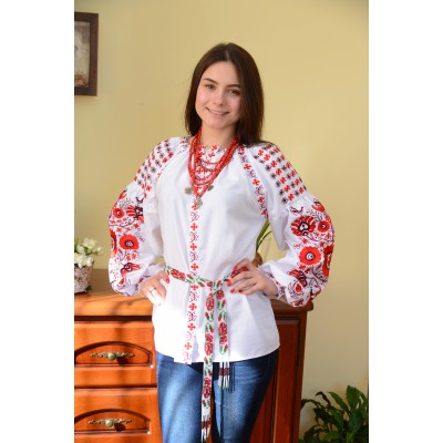 Embroidered blouse "Zgarda Red"